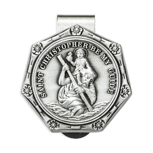 Saint Christopher Auto Visor Clip