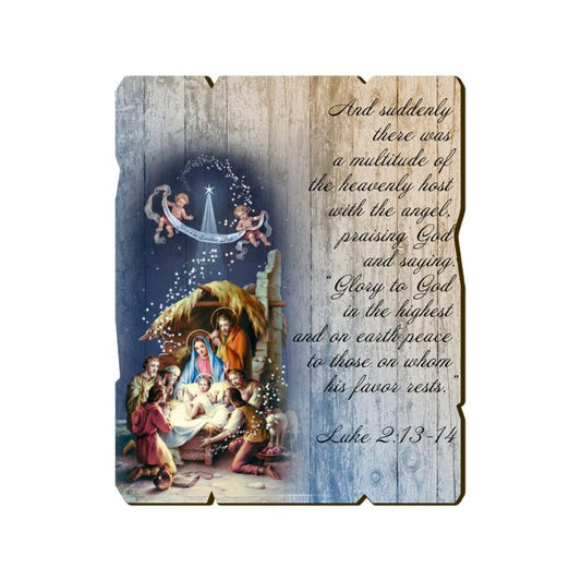 Holy Family Vintage Wood Plaque