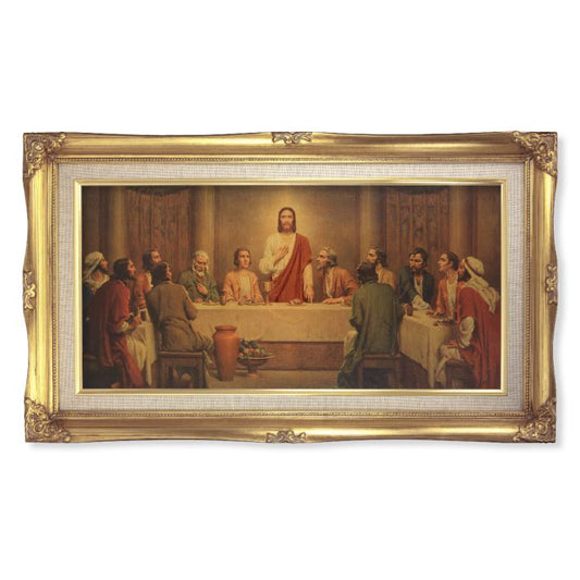 Gold Leaf Wood Frame with Chambers: Last Supper Print
