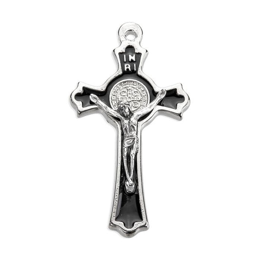 Saint Benedict Crucifix with Black Epoxied Inlay