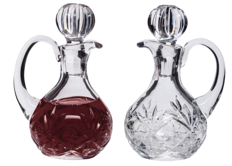 Lead Crystal Glass Cruet Set | 4oz, 6"