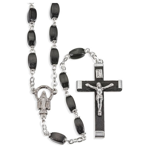 Black Boxwood Bead Rosary