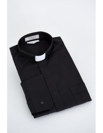 Long Sleeve Tab Collar Clergy Shirt | 100% Cotton
