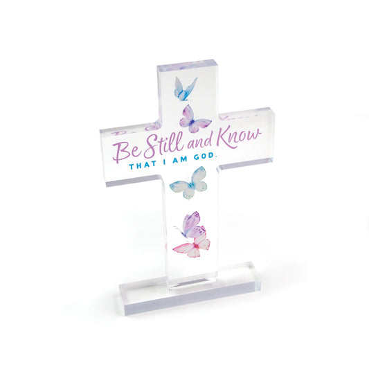 Be Still and Know Acrylic Prayer Desk Plaque
