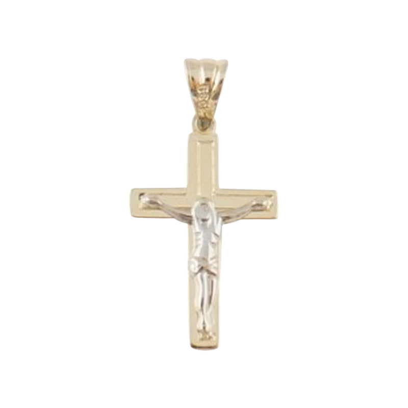 #C-12 Two Tone 14 Karat Crucifix