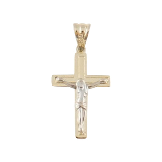 #C-12 Two Tone 14 Karat Crucifix