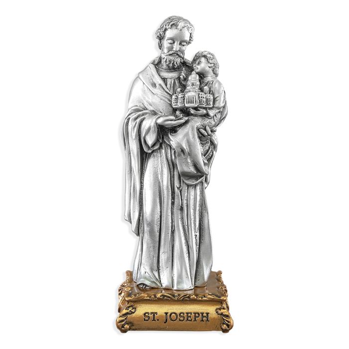 Pewter Saint Joseph Statue