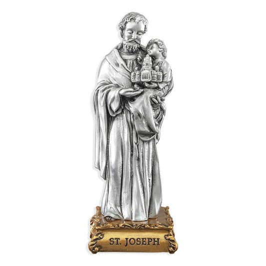 Pewter Saint Joseph Statue