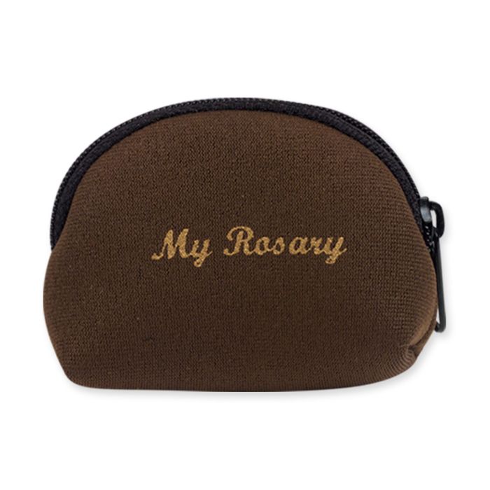 Gold Stamped Neoprene Rosary Case