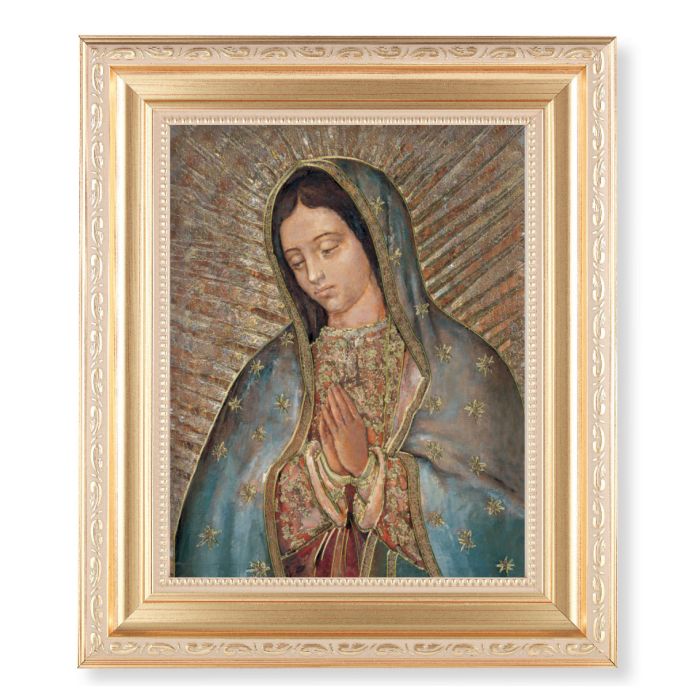 Satin Gold Frame with Gold Our Lady of Perpetual Help Print