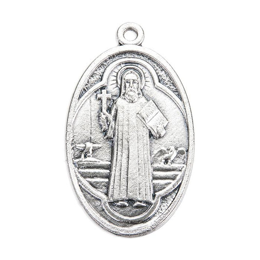 St. Benedict Medal in Antiqued Silver Finish
