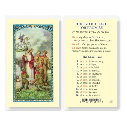 The Boy Scout Oath of Promise Holy Card
