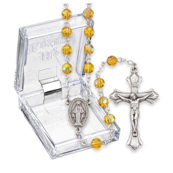 Aurora Borealis Birthstone Rosary