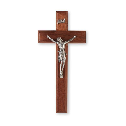 10" Walnut Wood Crucifix