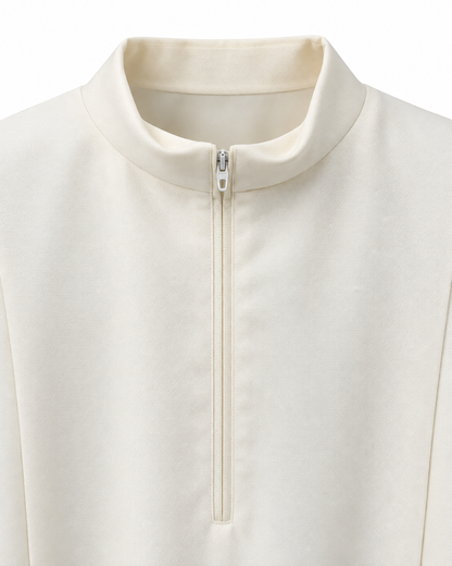 Ornate Lace Insert Alb | Poly/Wool | Made in Italy
