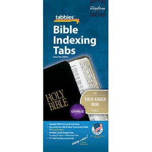 Mini Bible Indexing Tabs | Gold | Catholic