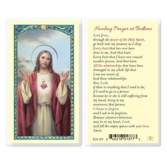 Healing Prayer at Bedtime Holy Card