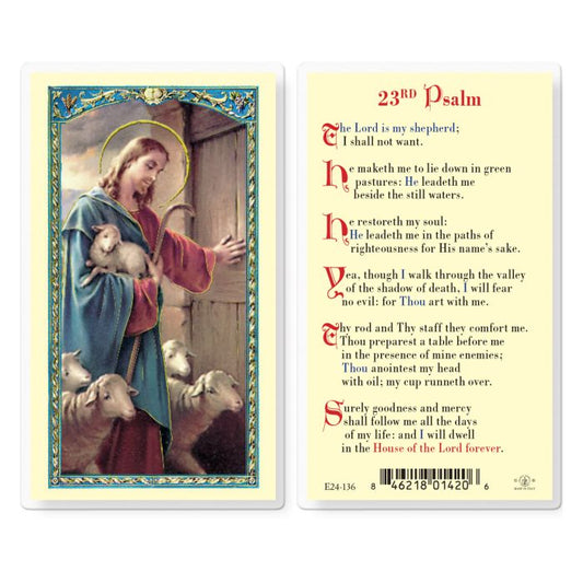 Twenty-Third Psalm Good Shepherd Holy Card