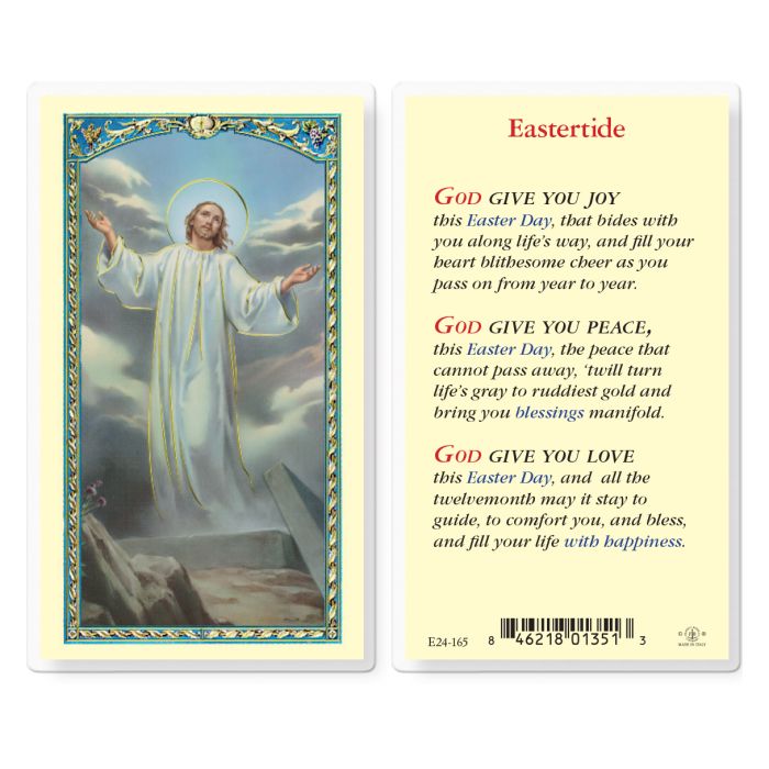 Easter Tide Resurrection Holy Card