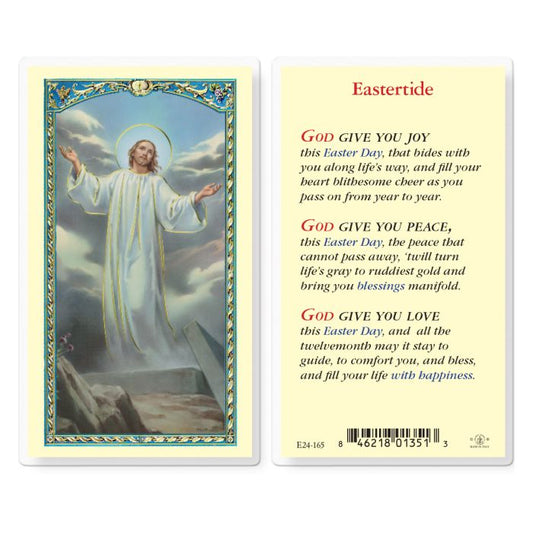 Easter Tide Resurrection Holy Card