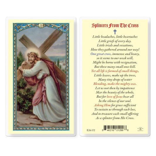 Splinters from the Cross Holy Card
