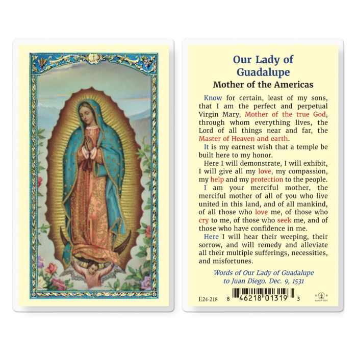 Our Lady of Guadalupe Mother Holy Card