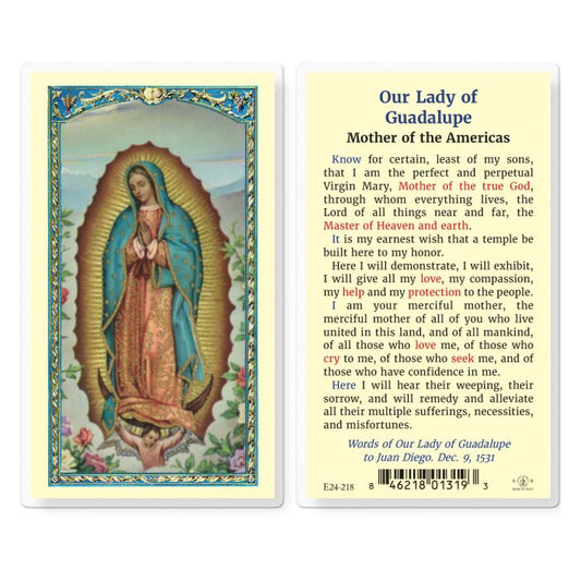 Our Lady of Guadalupe Mother Holy Card