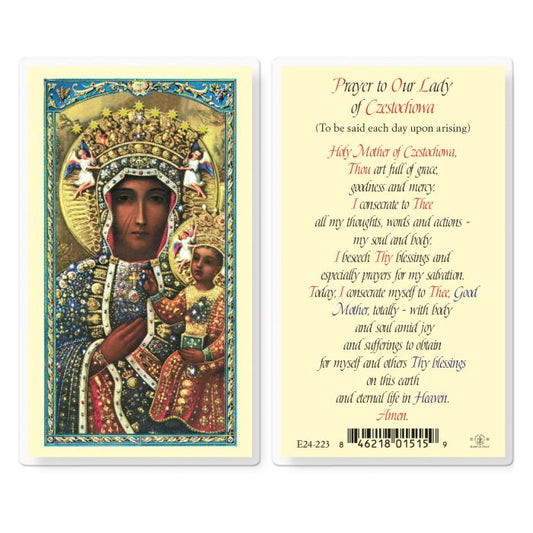 Prayer to Our Lady of Czestochowa Holy Card