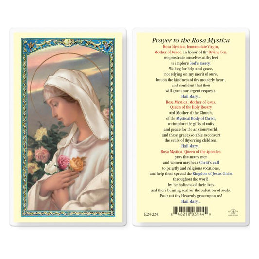 Rosa Mystica Holy Card