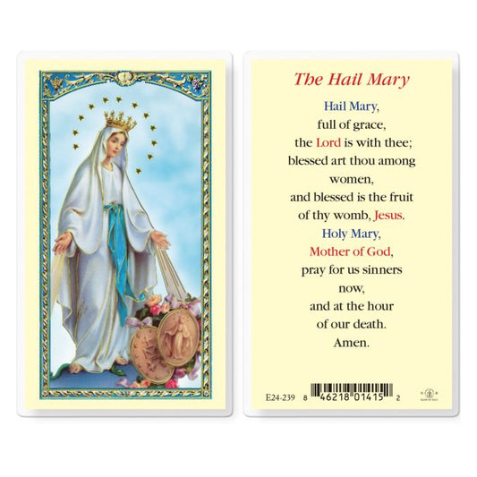 The Hail Mary Our Lady of Grace Holy Card