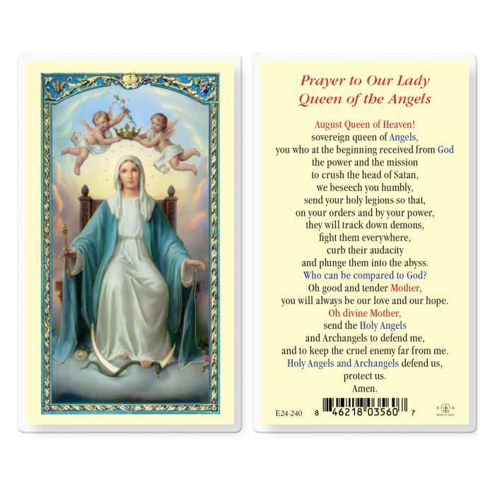 Our Lady Queen of the Angels Holy Card