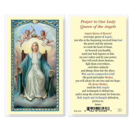 Our Lady Queen of the Angels Holy Card