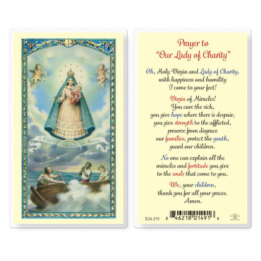 Prayer to Our Lady of Charity Holy Card