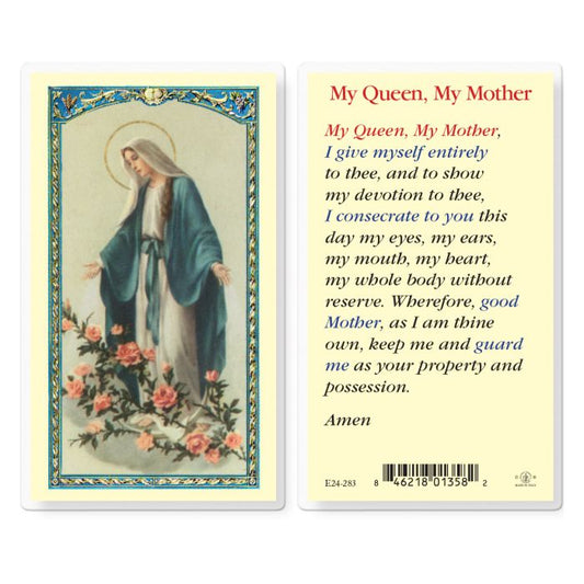 My Queen, My Mother Holy Card