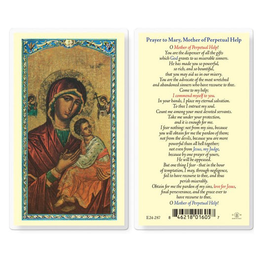 Prayer to Mother of Perpetual Help Holy Card