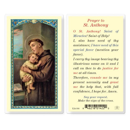 Prayer to Saint Anthony Holy Card