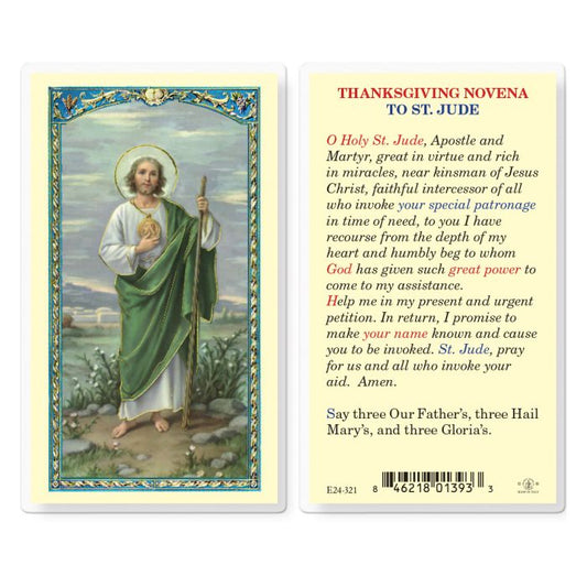 Thanksgiving Novena Saint Jude Holy Card