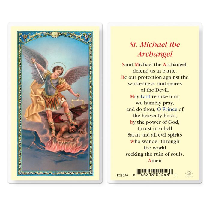 Prayer to Saint Michael Holy Card