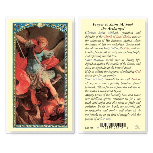Prayer to Saint Michael Holy Card