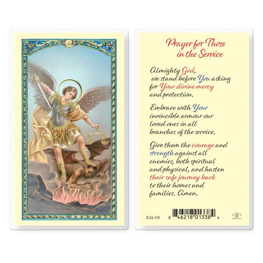 Prayer for Those in the Service Holy Card