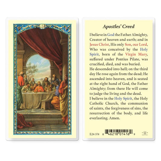 Apostles Creed Last Supper Holy Card