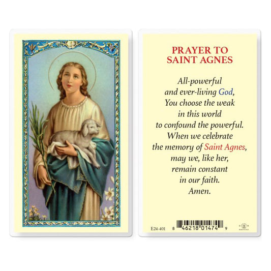 Saint Agnes Holy Card