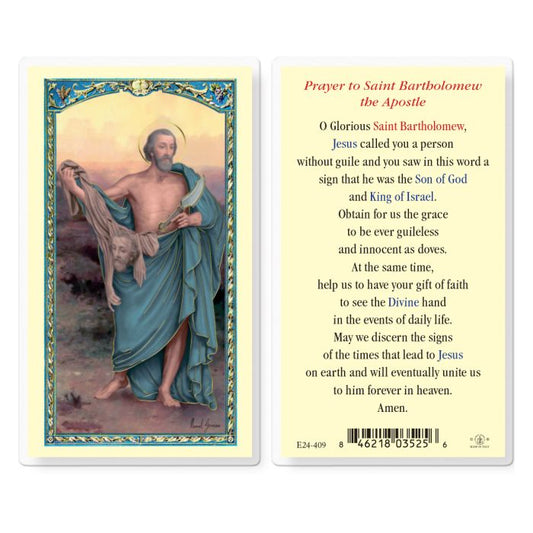 Saint Bartholomew Holy Card