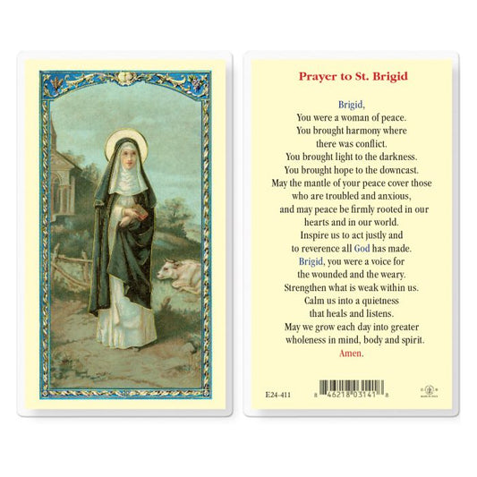 Saint Brigid Holy Card