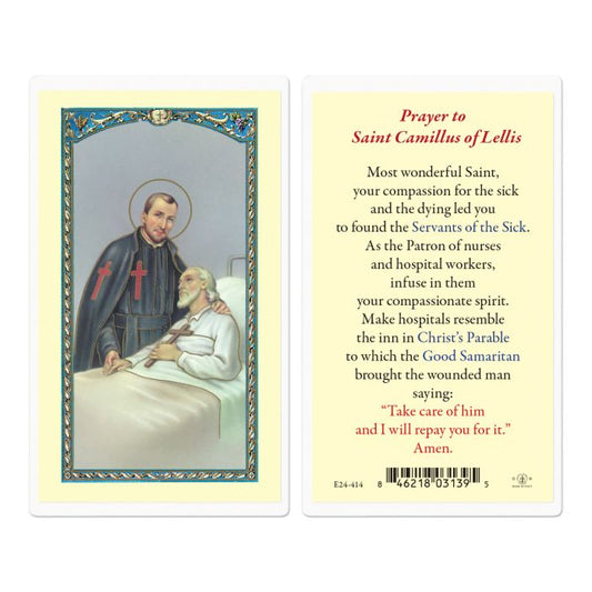 Saint Camillus Holy Card