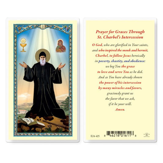 Saint Charbel Holy Card