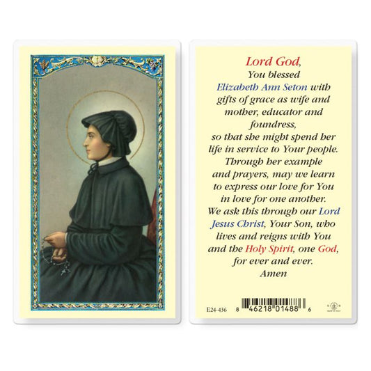 Prayer to Saint Elizabeth Seton Holy Card