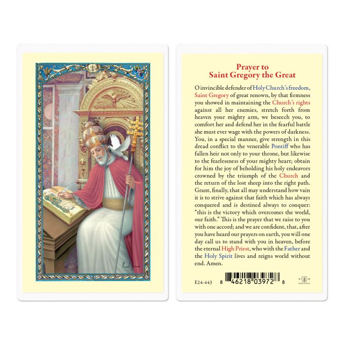 Saint Gregory The Great Holy Card
