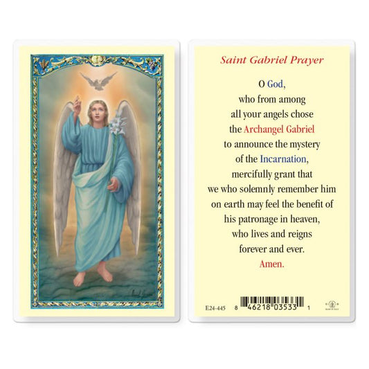 Saint Gabriel Holy Card