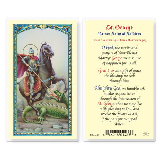 Prayer to Saint George Holy Card